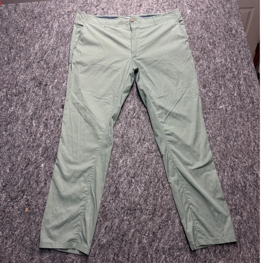 Tailor Vintage Greenwich Slim Fit Pants Mens 36x30 Sage Green Stretch Waist